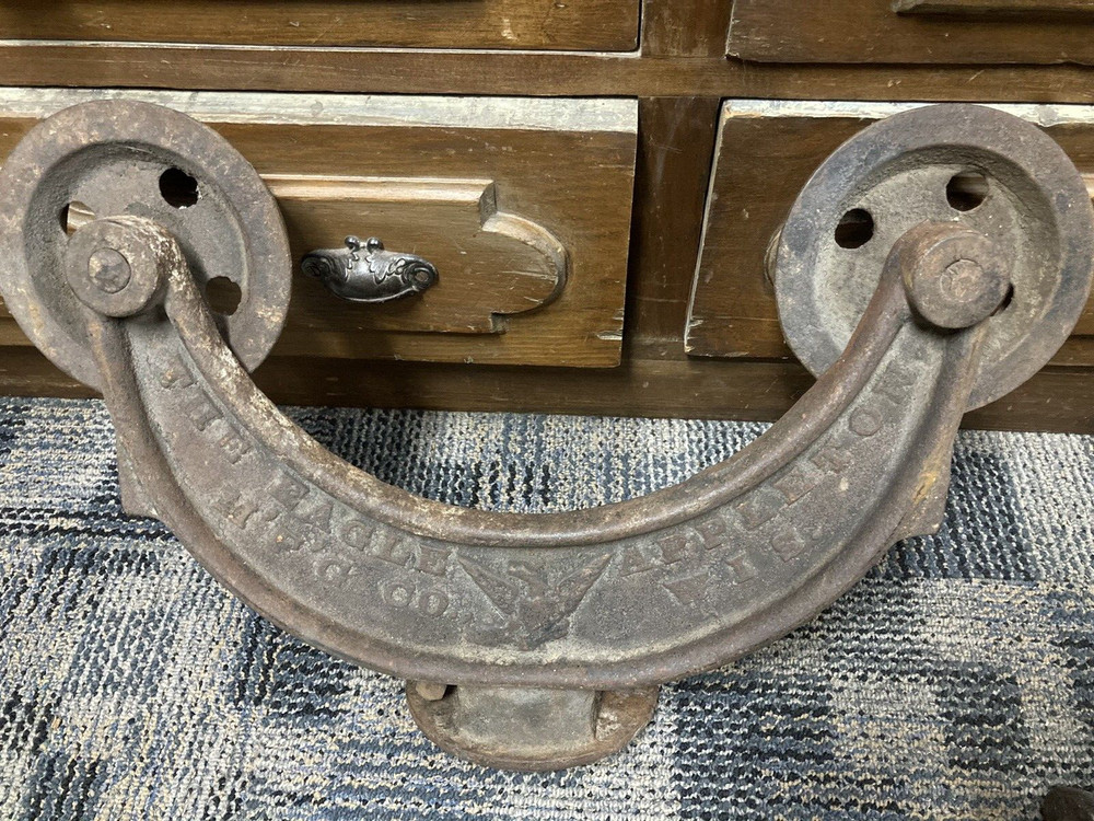 Antique EAGLE part Appleton Wis. Cast Iron Hay Trolley Barn Carrier Unloader