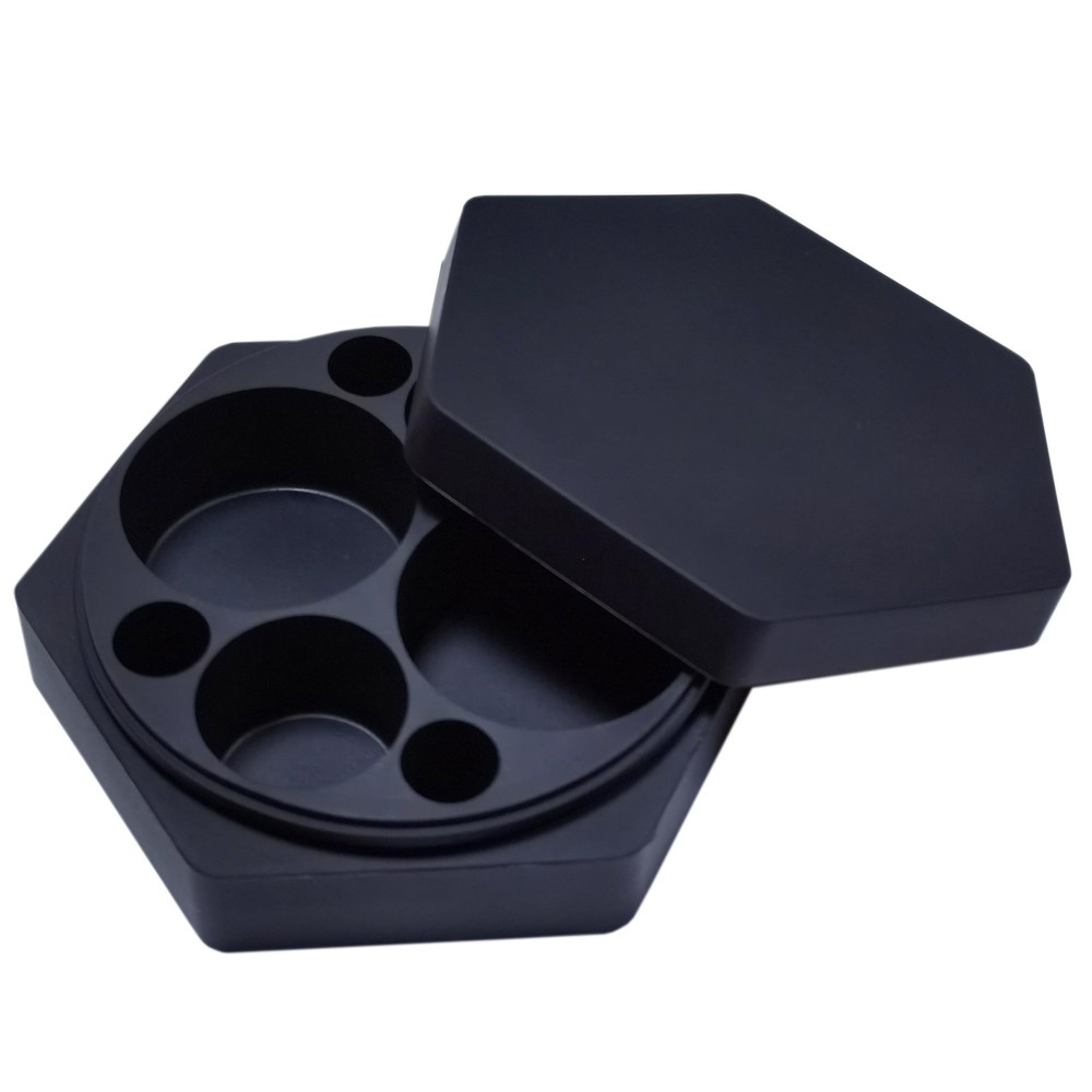 Vegcorn 110ml Silicone Wax Concentrate Container Multi-compartment Black