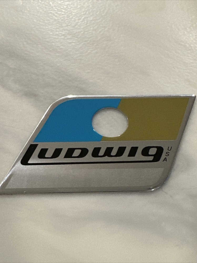 Ludwig 70’s  Blue & Olive Drum Badge -see Description!