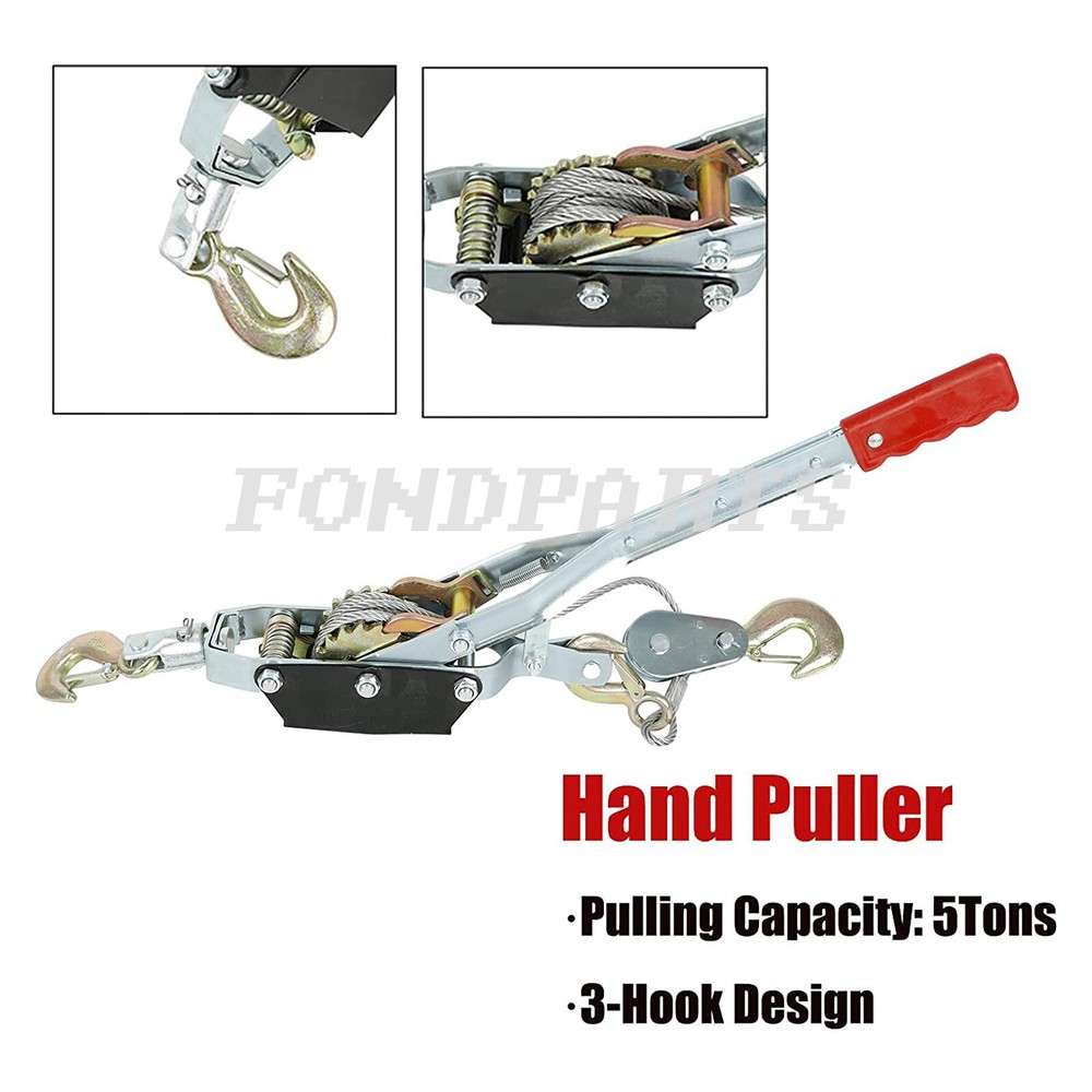 5 TON COMEALONG RATCHET HAND CABLE WINCH PULLER COME A LONG COME ALONG TOOL