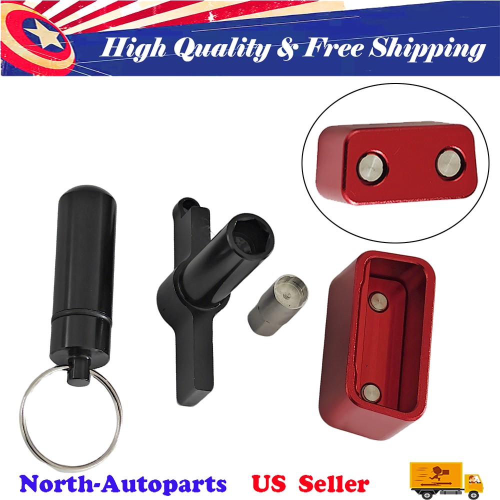 OBD2 Port Lock Anti-Theft Device Red Chrome Security Tool