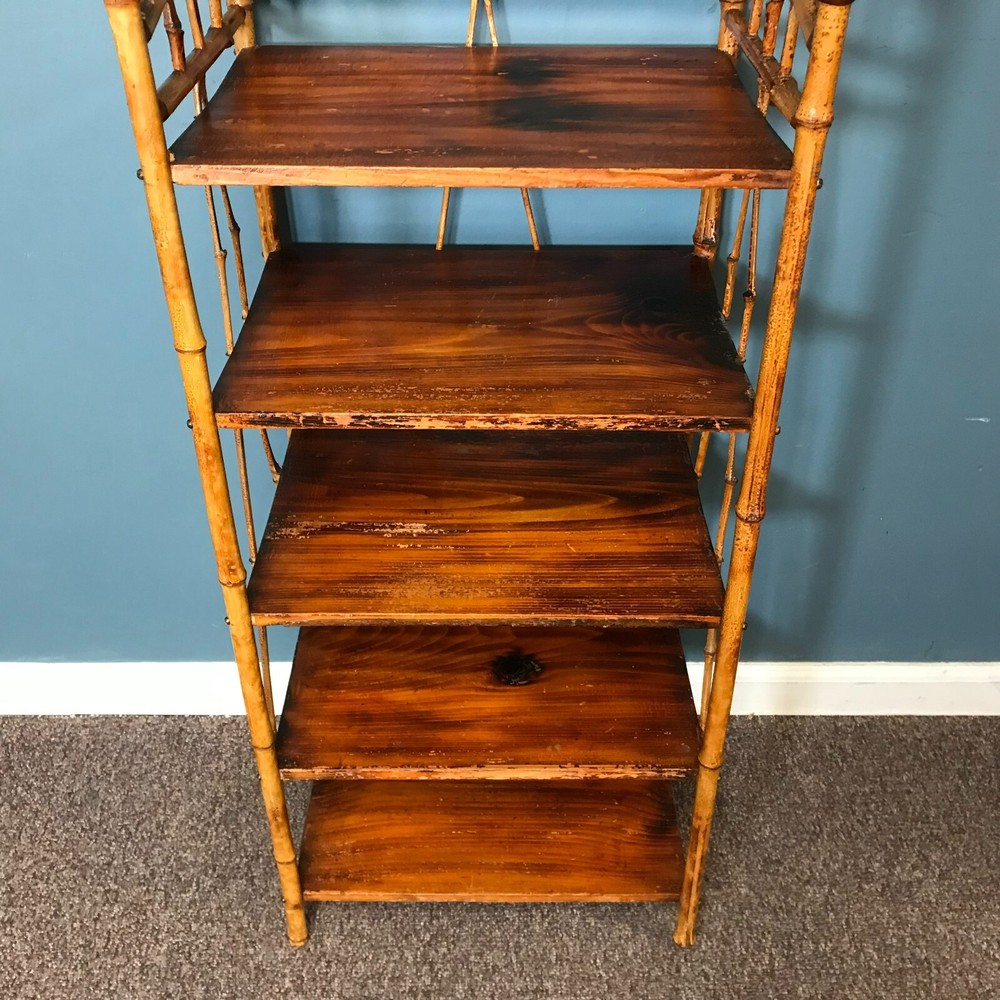 Antique Rattan Bookshelf