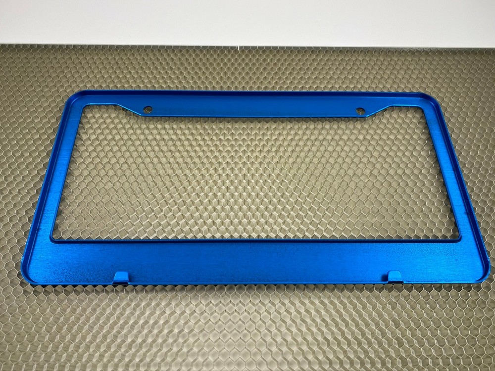 Anodized Aluminum CAR License Plate Frame - Blue