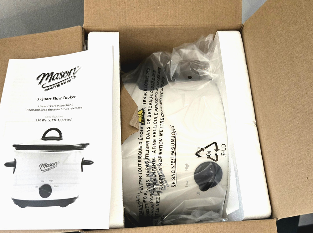 Mason 3 Quart Slow Cooker