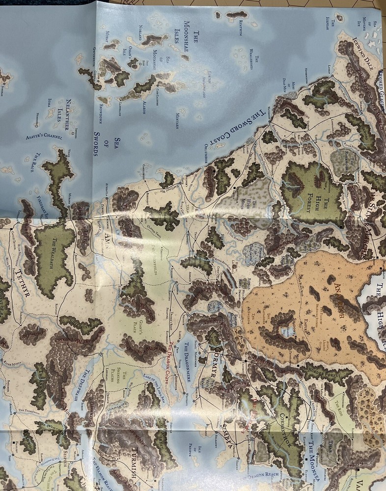 Forgotten Realms Campaign Sourcebook D&D 3.0 Complete With Faerun Map. NM-