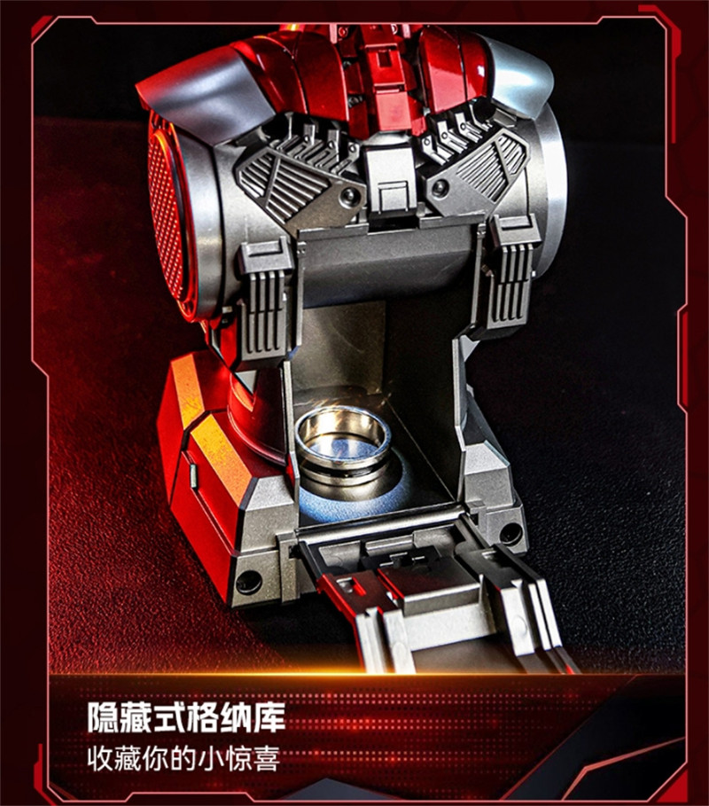 Marvel Iron Man Cosplay Mark 5 Bust Head Sculpture Bluetooth Speaker Toy Gift