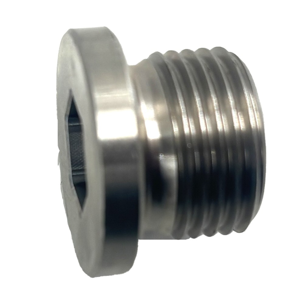 2 Pack Stainless O2 Sensor Weld-In Stepped Bung + Hex Plug Kit M18x1.5