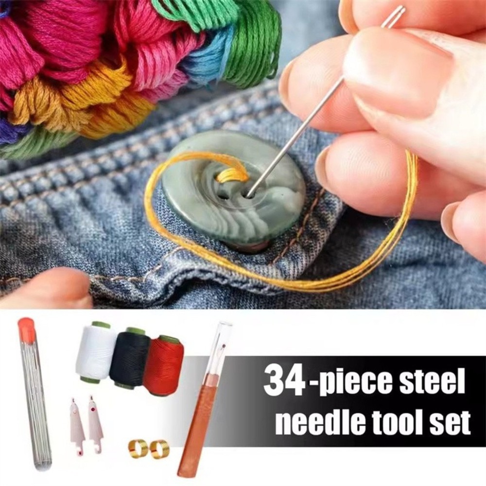 Sewing Tool Set,Needles Thread Hand Repair Tool,Portable Sewing Kit