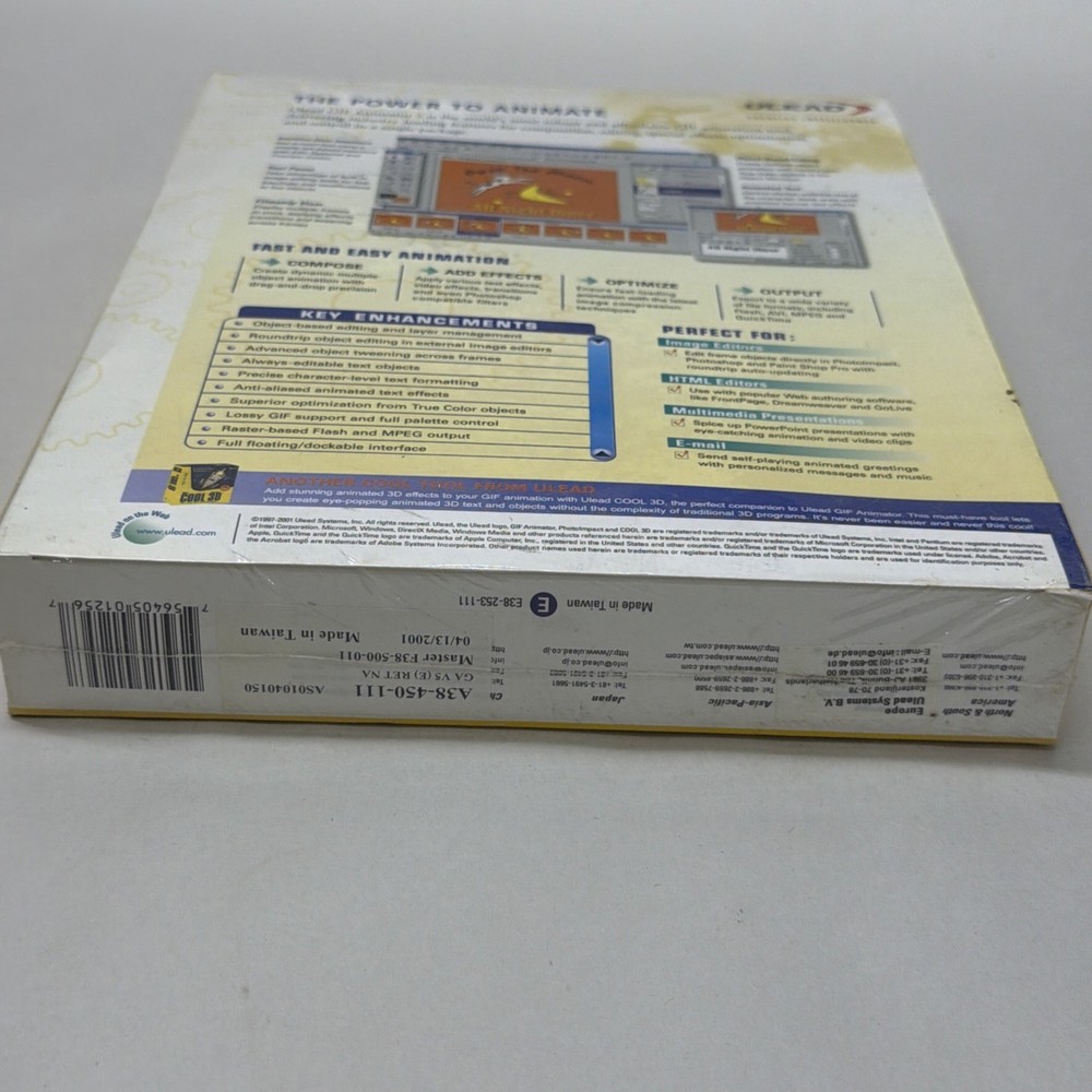 NEW Ulead GIF Animator 5 PC Web Animation Collection 1 Software Tool Windows CD