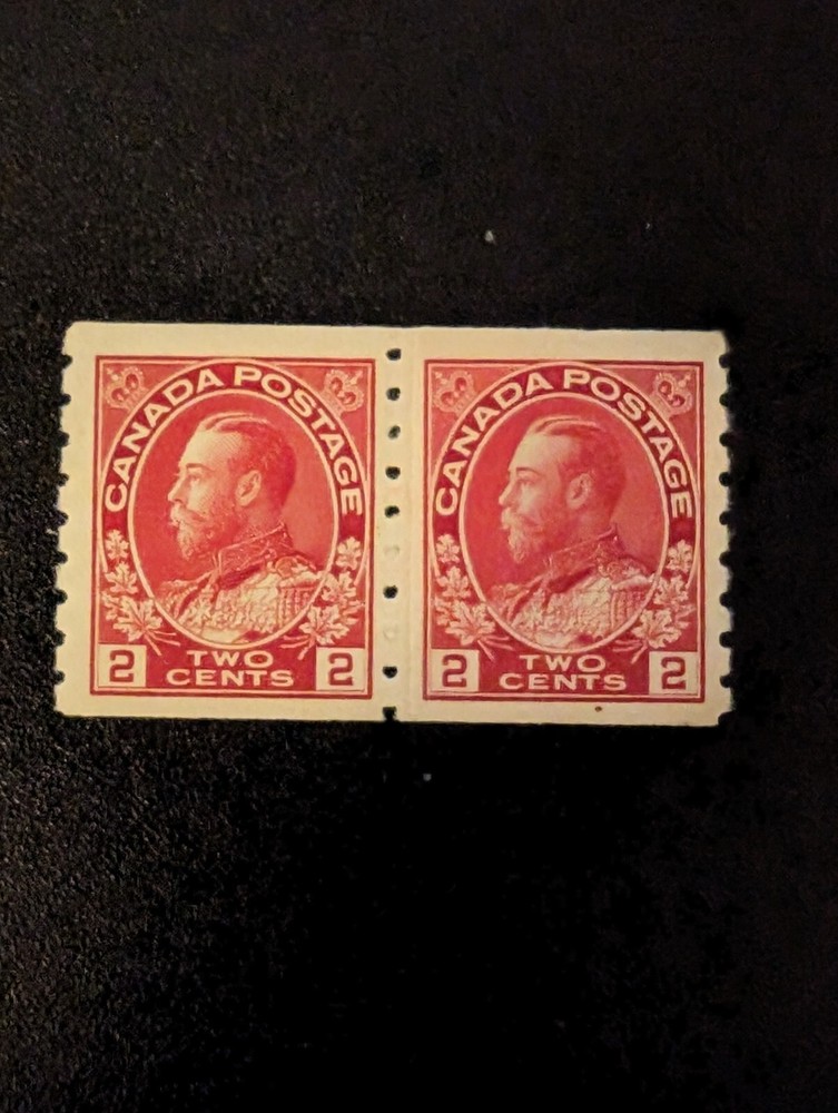 SAStamps: Canada Stamp # 127 Paste-up pair MNH