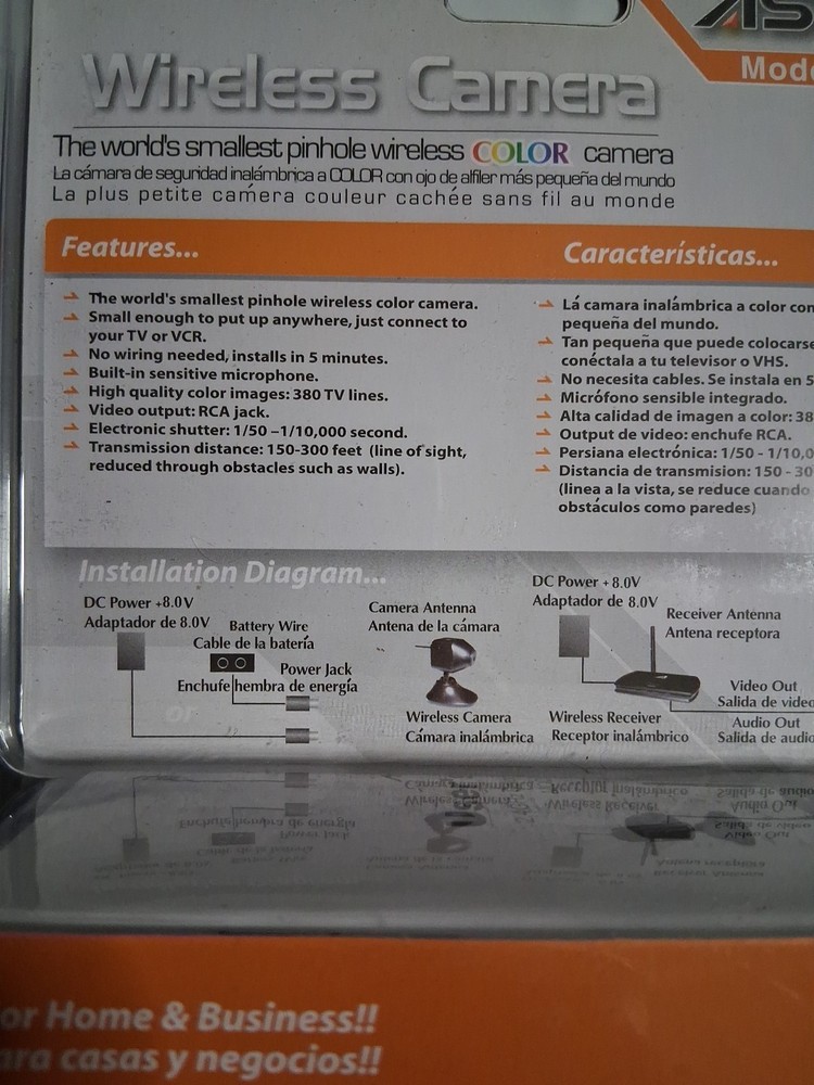 2.4GHz Wireless mini Camera Set. NEW