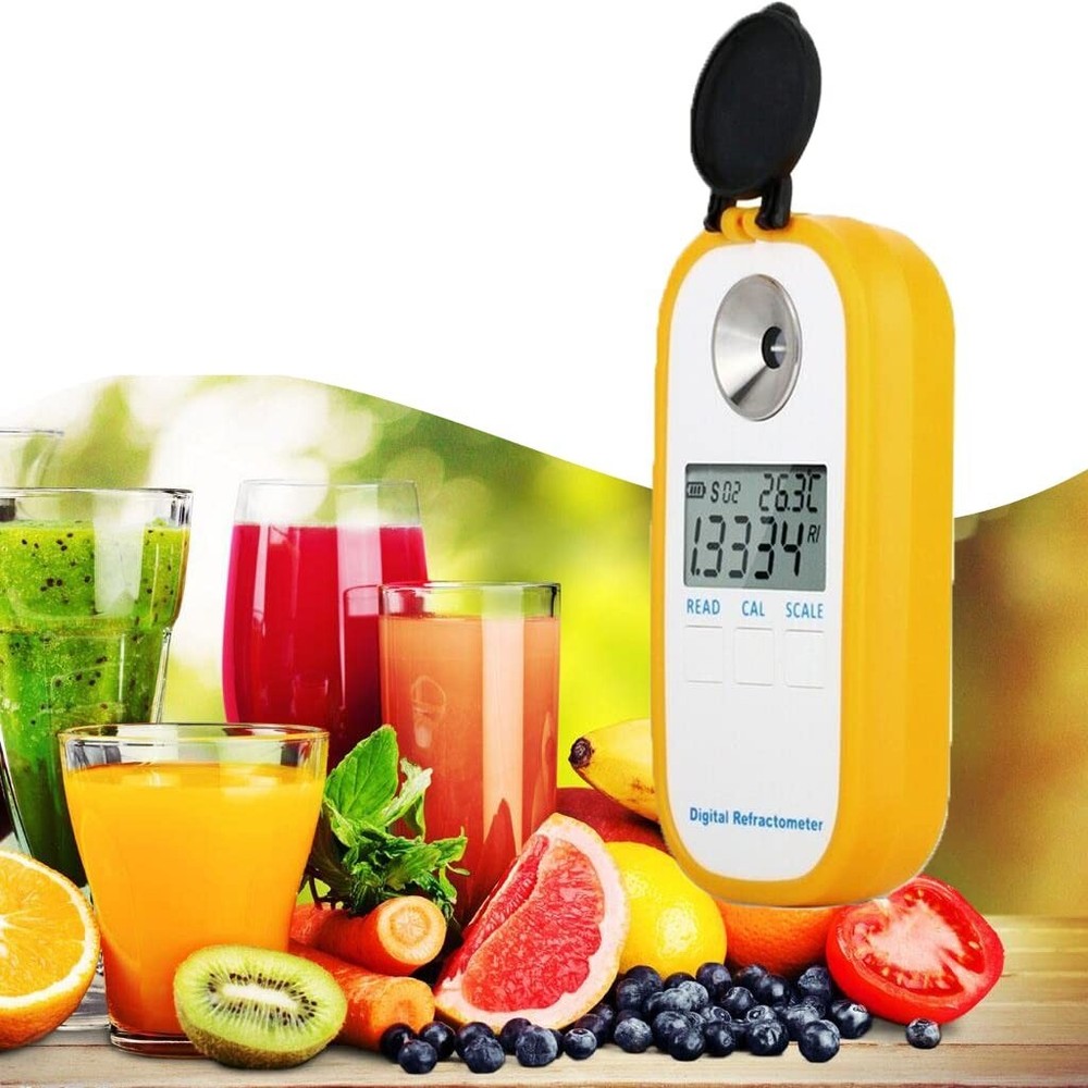 Handheld Brix Meter Refractometer Honey Sugar Content Tester with Range 0 to 50%