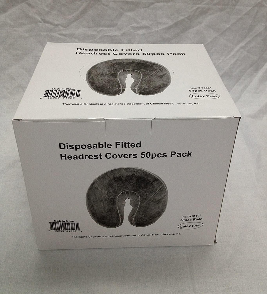 ® Disposable Fitted Face Rest Covers, (50 Pcs per Box), Color: WHITE