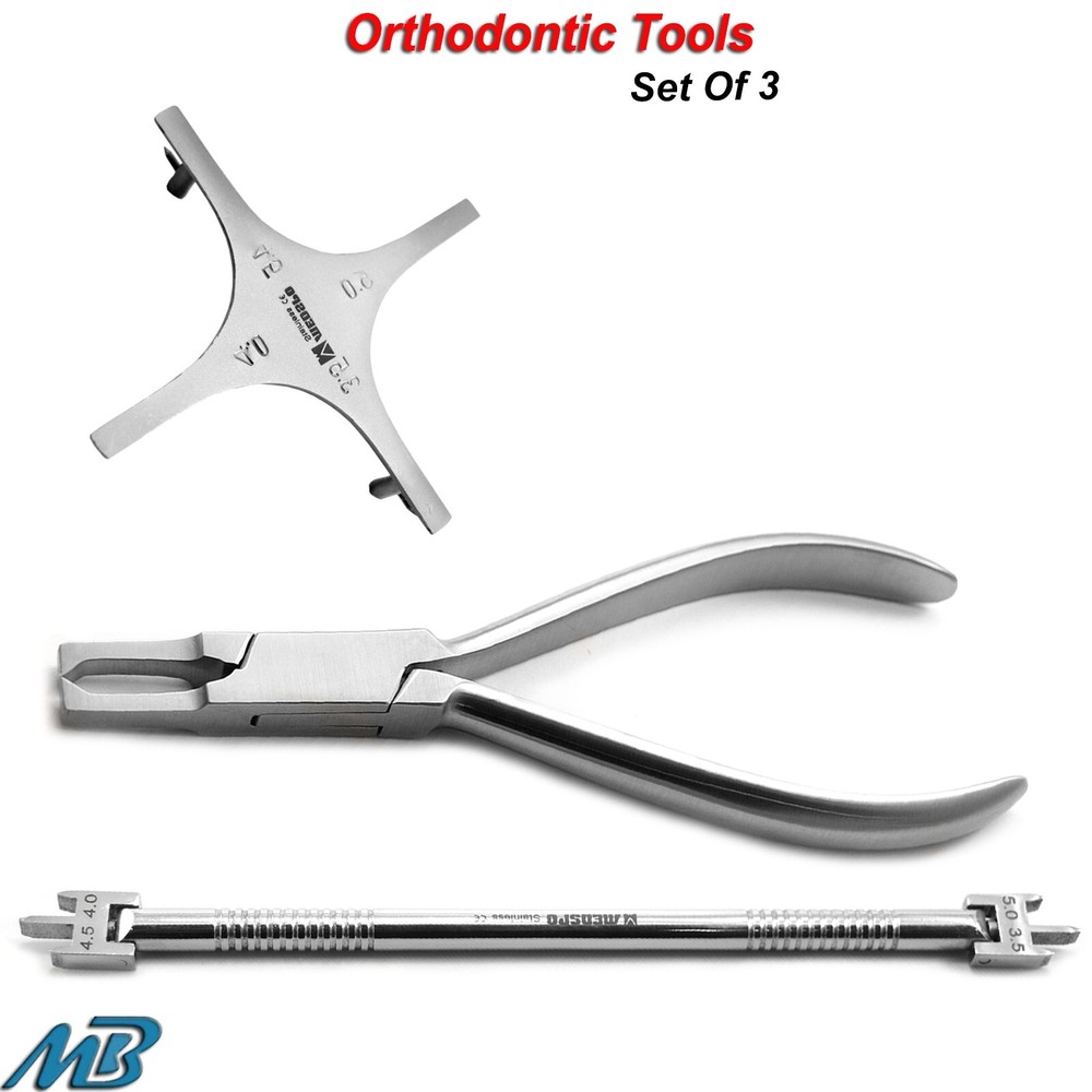 Orthodontic Instruments Kit Bracket & Braces Placing Removing Adjusting Pliers