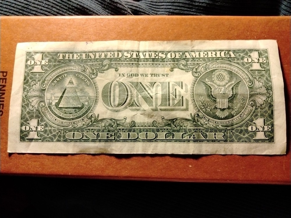 2017 A $1 Bill Wet Ink Transfer