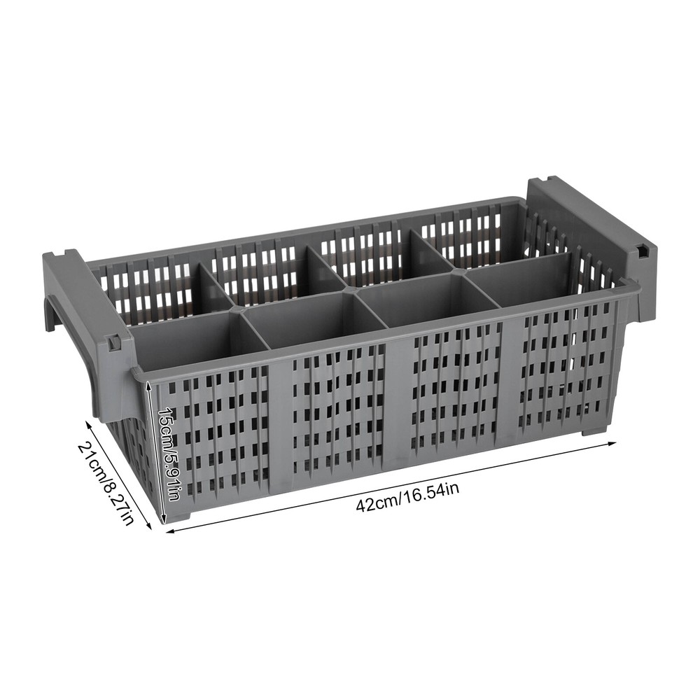 2 Pcs Flatware Dishwasher Basket Silverware Cutlery Washing Basket with Handle