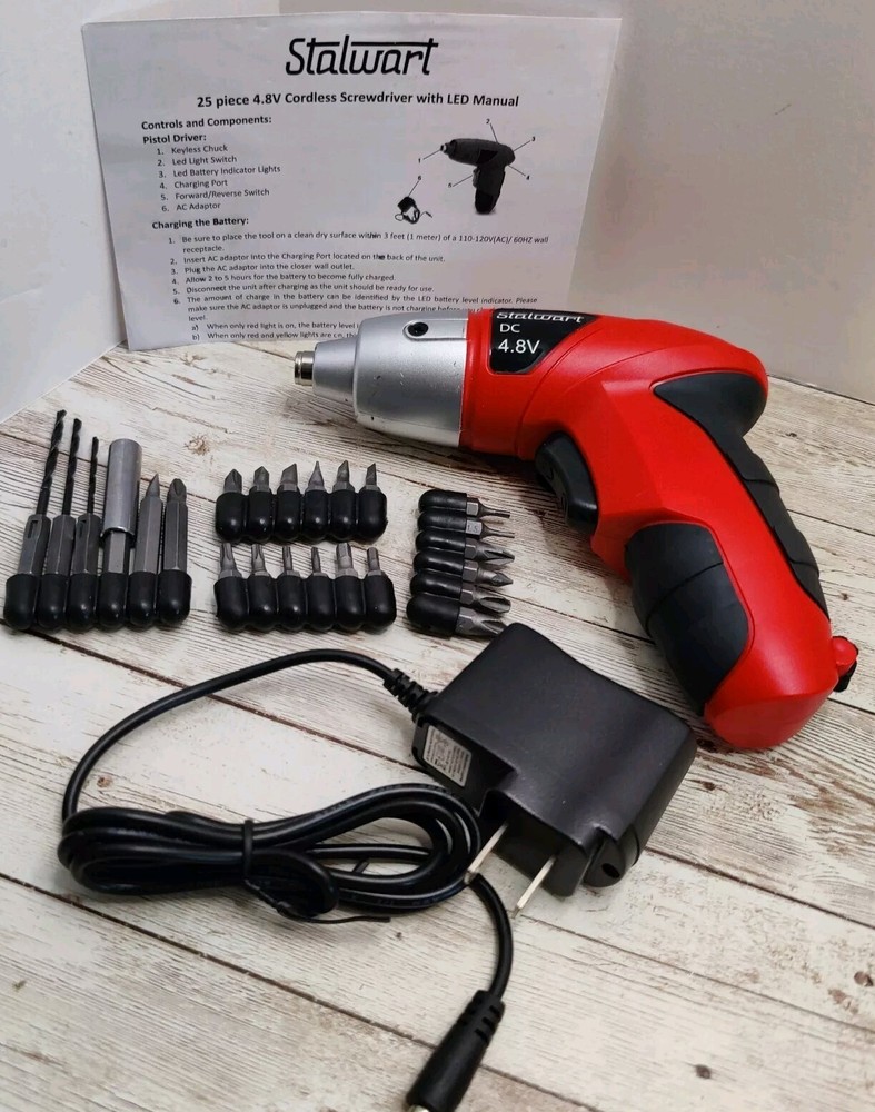 Stalwart DC 4.8V Cordless Screwdriver Kit