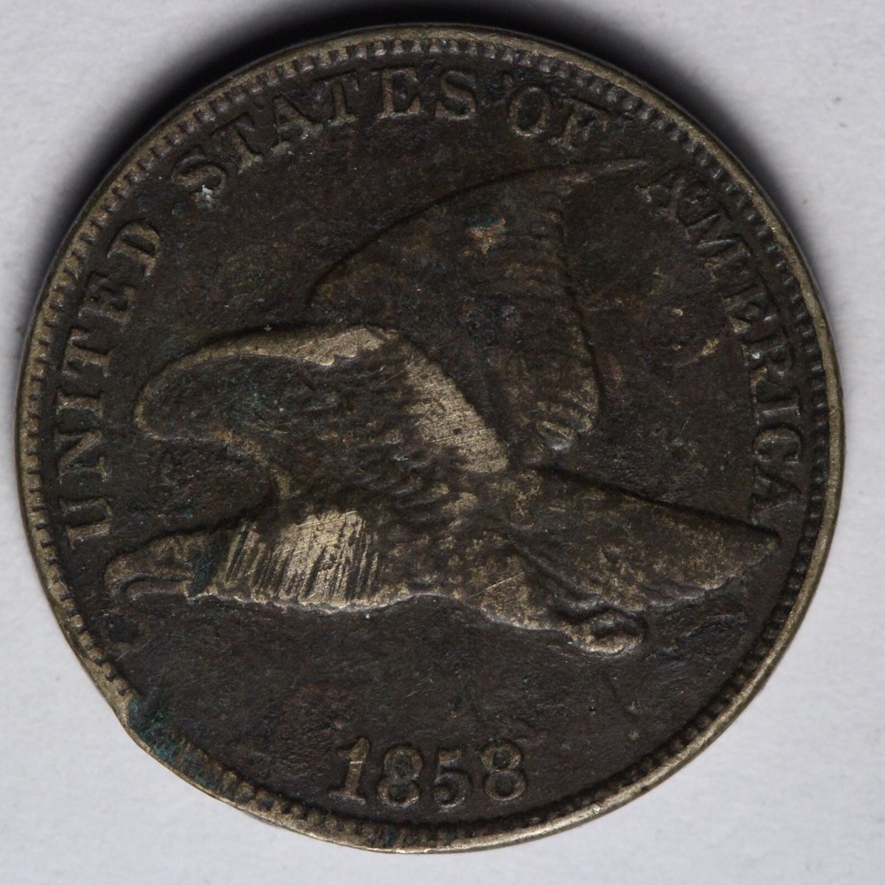1858 LL Flying Eagle Cent Penny VF E119 JSINM