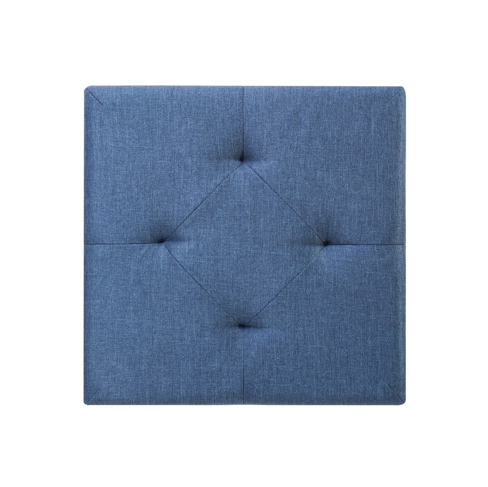Stockbox 15" Ottoman W/ Storage Drawer Blue
