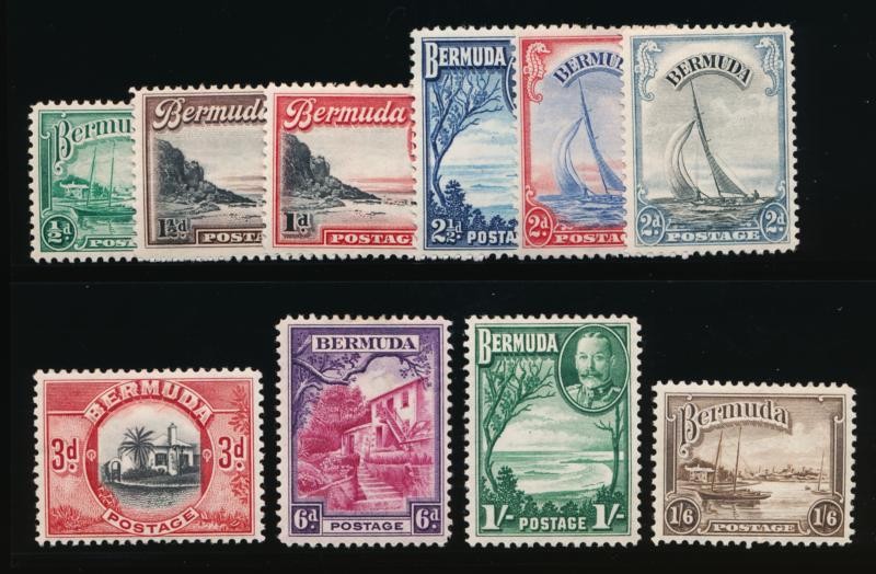 BERMUDA 105-114 MINT HINGED KGV