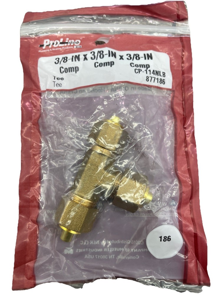 ProLine CP-114NLB Compression Fitting Tee {138}