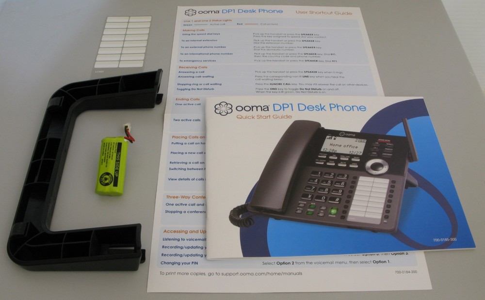 Ooma DP1 Desktop Phone System VOIP 2 Line