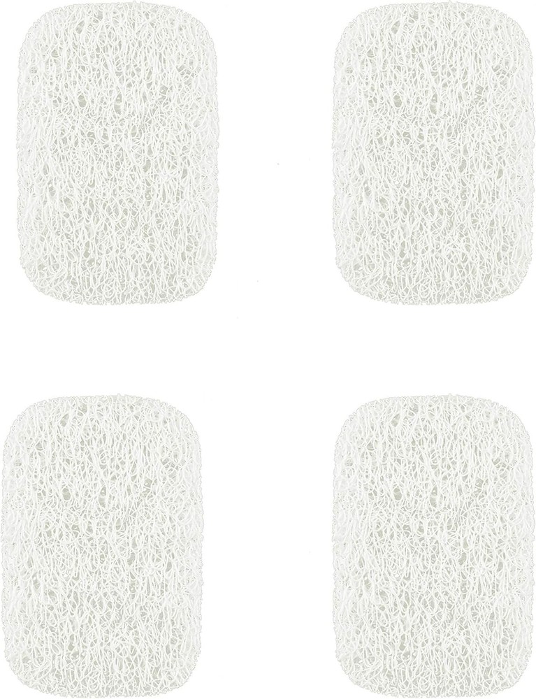 4 Pack White Soap Saver Holders - Self Draining, Non-Slip Bath Accessory