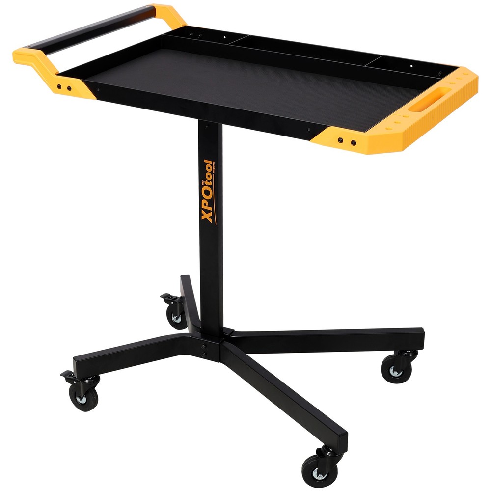Adjustale Height Mobile Work Table Rolling Tool Tray Table for Repair Shops DIY