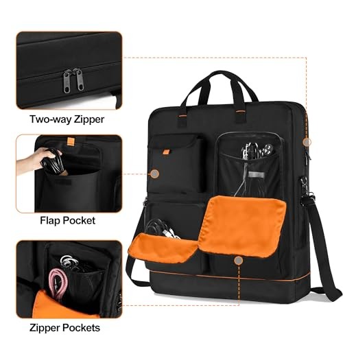 Solar Panel Storage Bag with Bright Lining, Travel Solar Panel Carrying Case