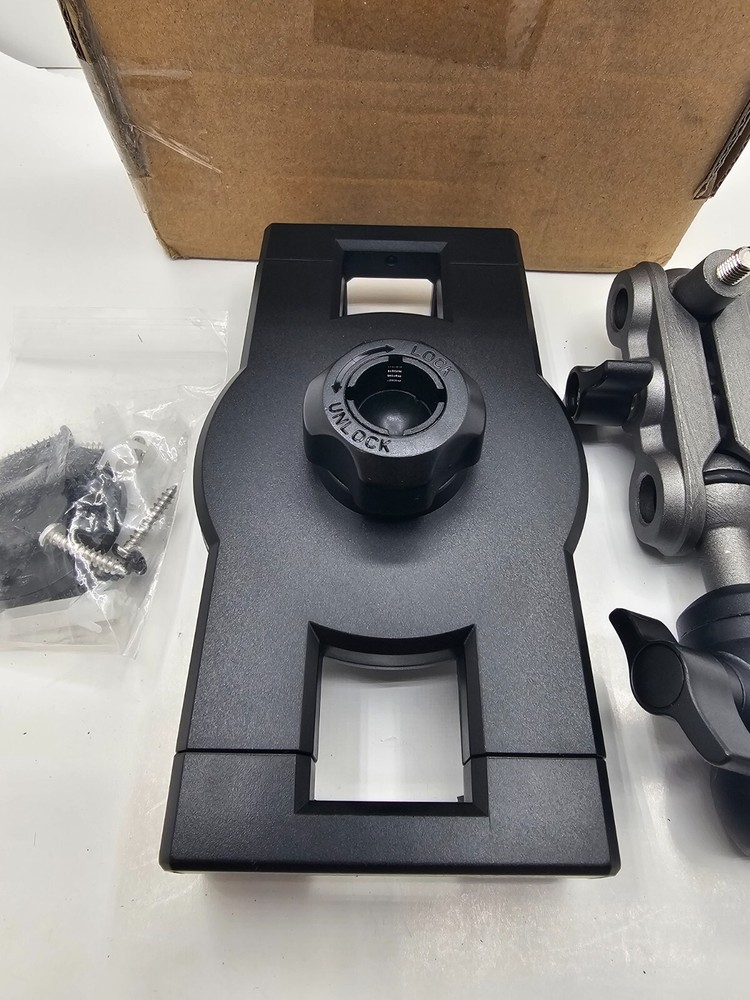 Heavy Duty Drill Base Tablet Holder Car Mount Dashboard, 360° Adjustable