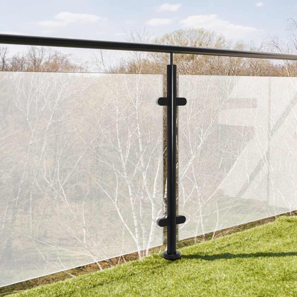 Glass Railing Mid Post, 304 Stainless Steel Guardrail Post, Deck Railing Post