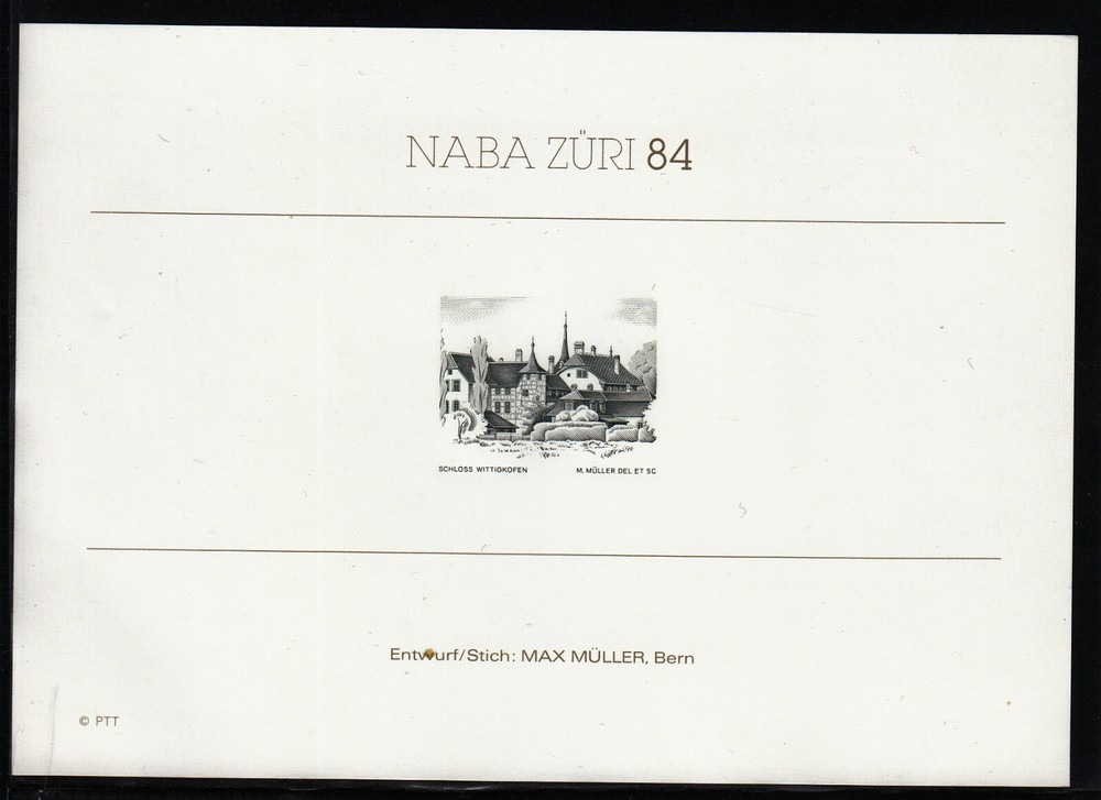 Switzerland stamp design NABA ZÜRI 84