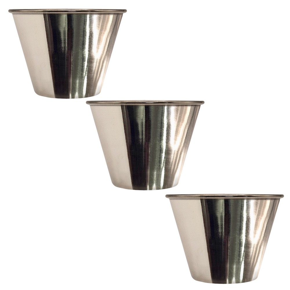 Home Brew Ohio Stainless Steel Sauce Cup 8cm (Ramekin) 3 Pack