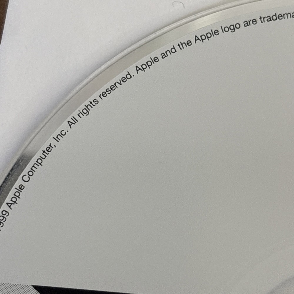 1999 Apple Software Install Restore Movie Disc CD