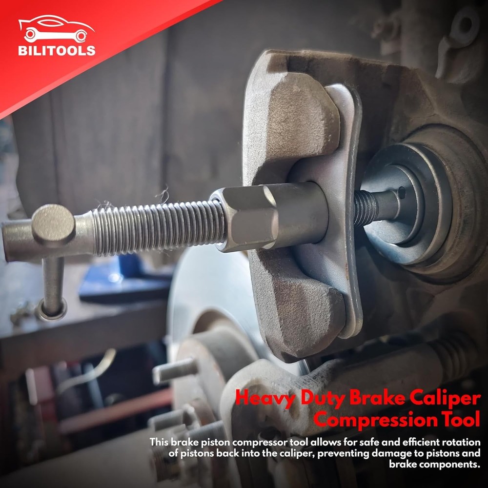 BILITOOLS Brake Caliper Compression Tool, 22-Piece Heavy Duty Disc Brake...