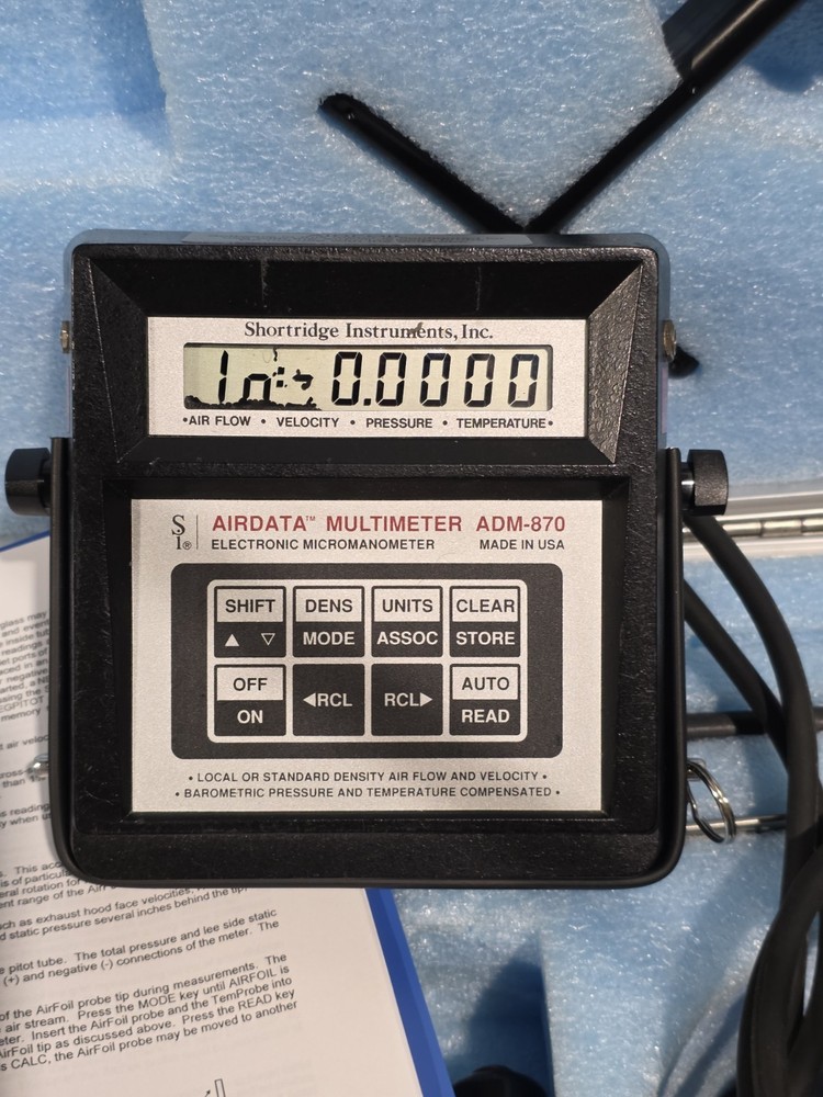 Shortridge Instruments Airdata Multimeter Electronic Manometer ADM-870