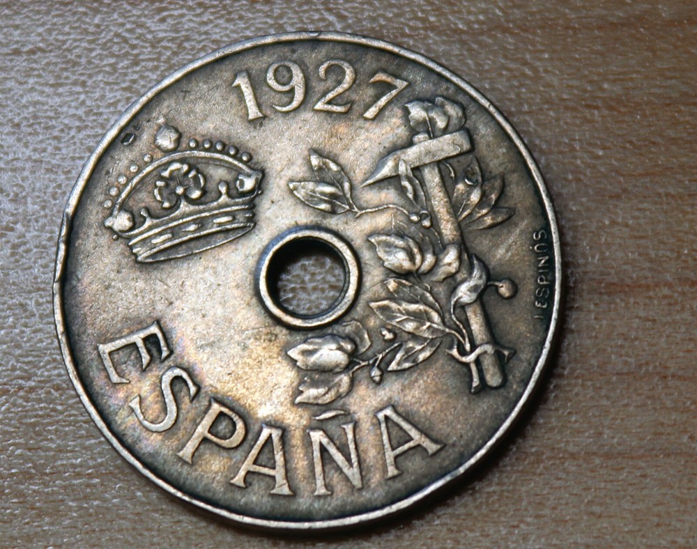 1927 Spain 25 Centimos