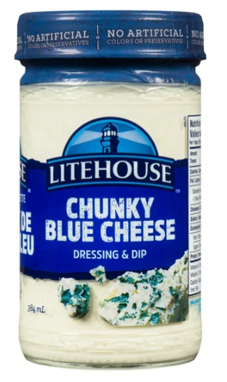 Litehouse Chunky Blue Cheese Dressing and Dip, 384mL