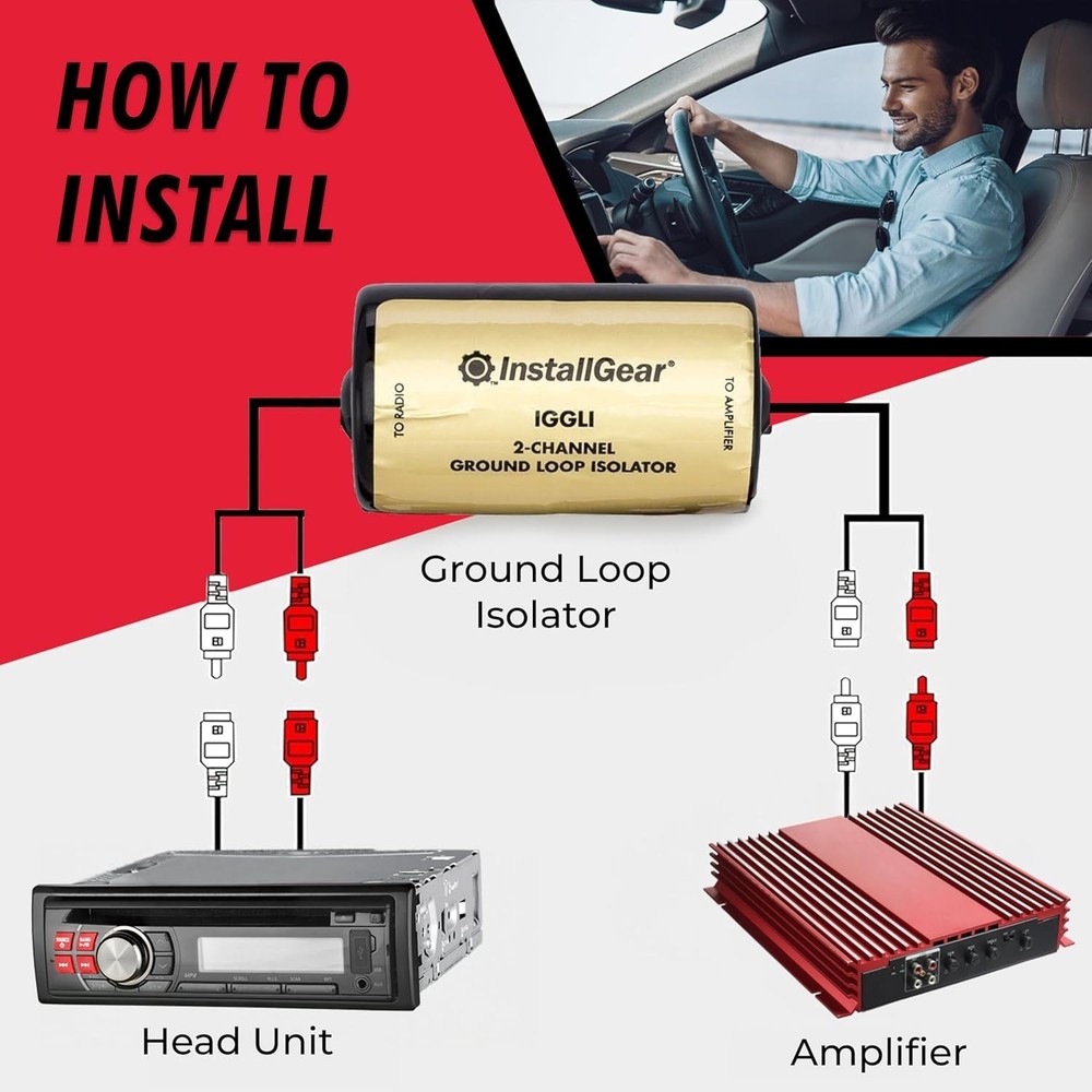 Car Audio Ground Loop Isolator - Effective Noise Filter & Simple Installation