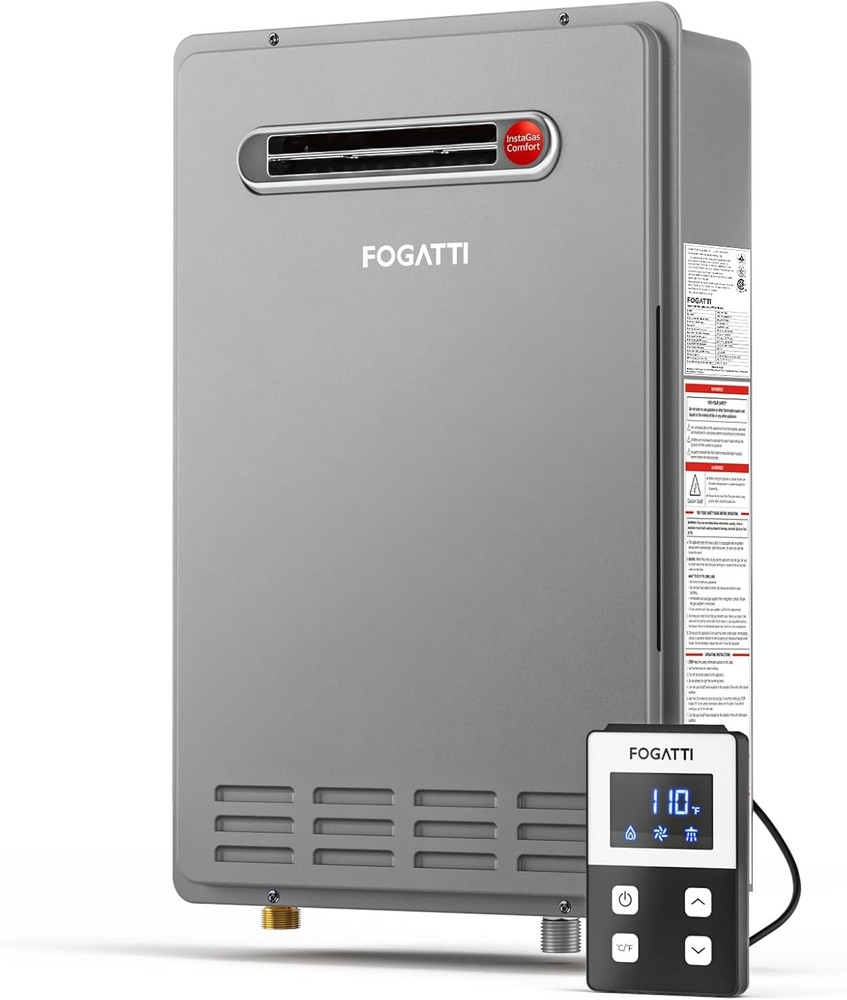 FOGATTI 5.1 GPM Outdoor Tankless Water Heater Propane Gas 120,000 BTU Instant