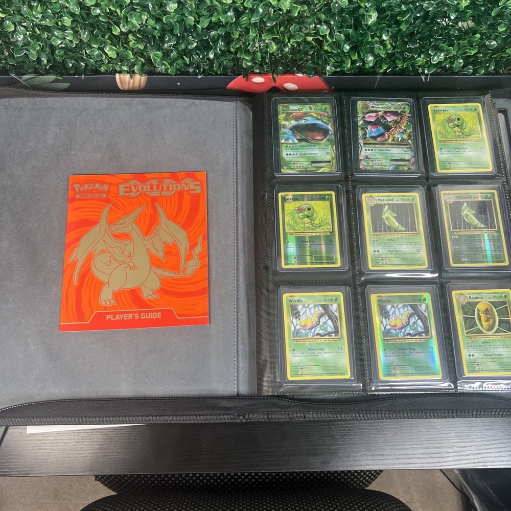 Pokemon XY Evolutions Complete Master Set w/ Top Loader Binder & Players Guide