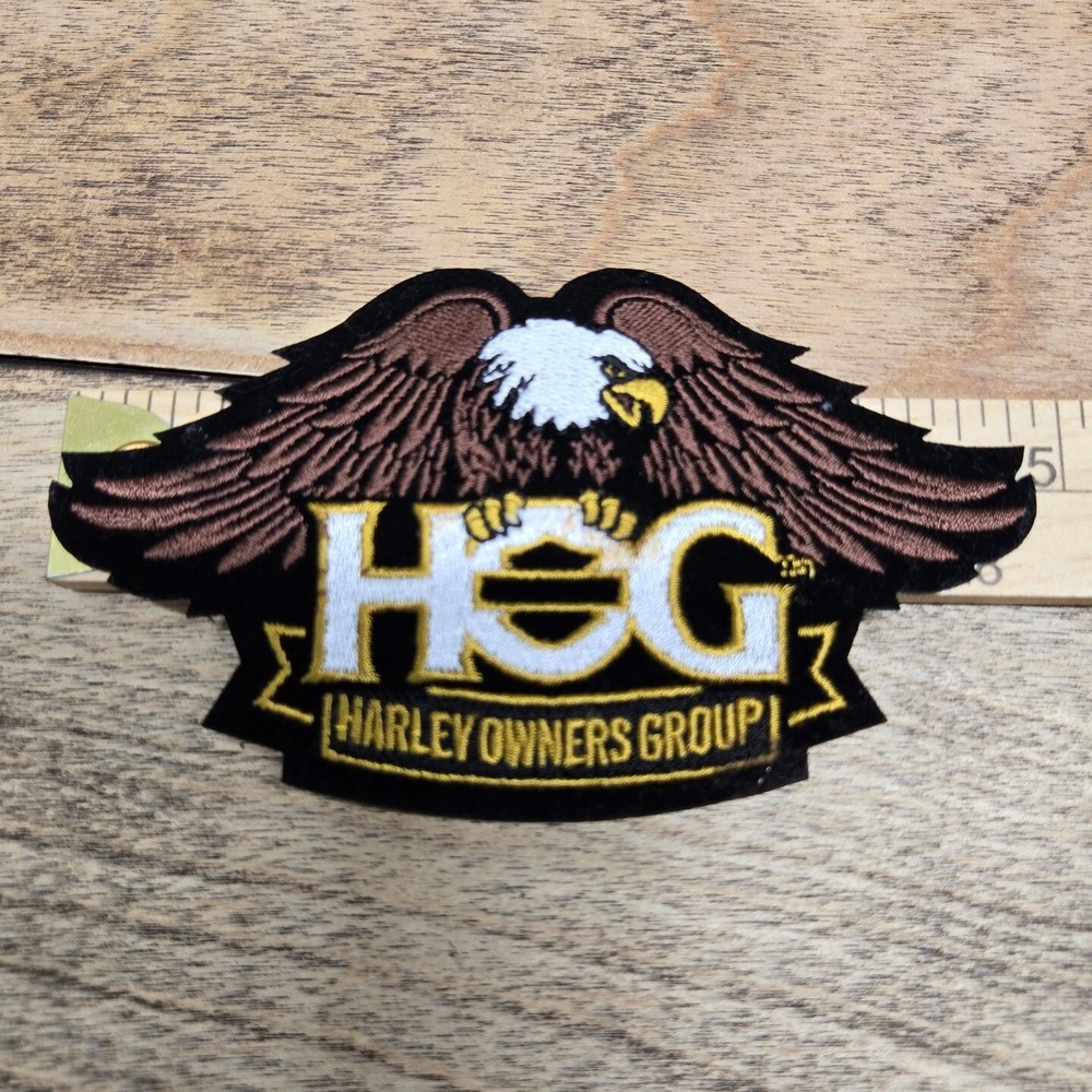 Harley Owners Group HOG Small Downwing Eagle Patch 5" x 2 3/4" NEW