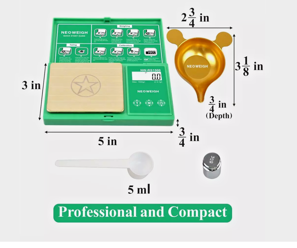 Reloading Scale Powder Scale for Reloading 1500 Grains X 0.1 Grain Digital