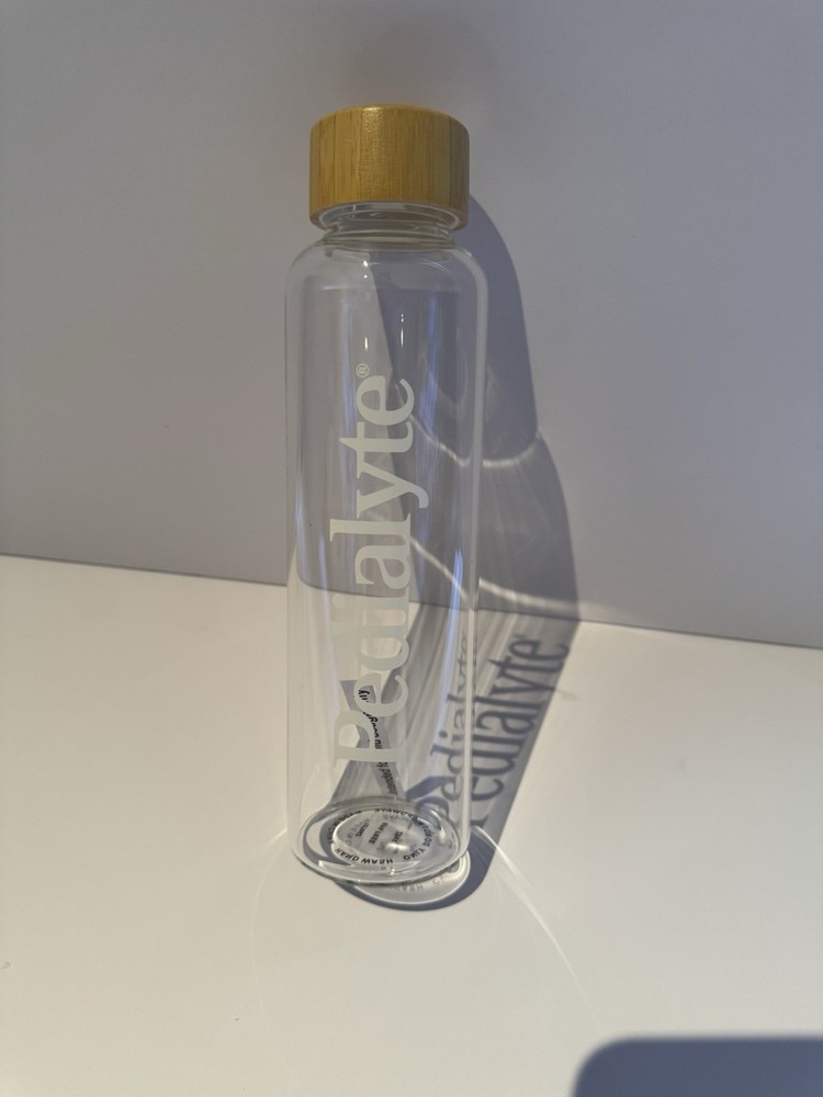 Pedialyte Branded 20 oz Glass Hydration Bottle