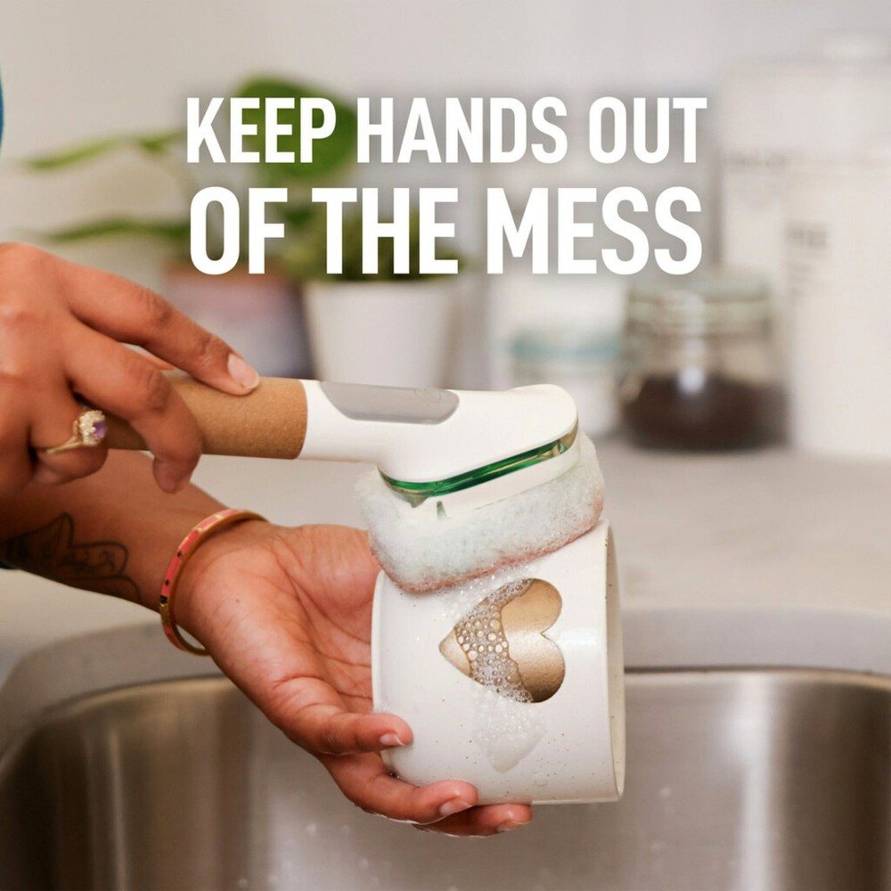 Greener Clean Non-Scratch Soap Control Dishwand with 3 Refills