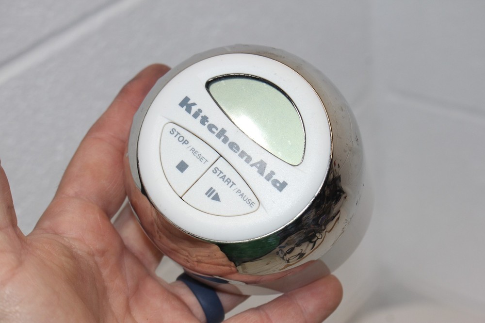 KitchenAid Digital Kitchen Timer Easy to Read Series white/Chrome WORKS 2 button