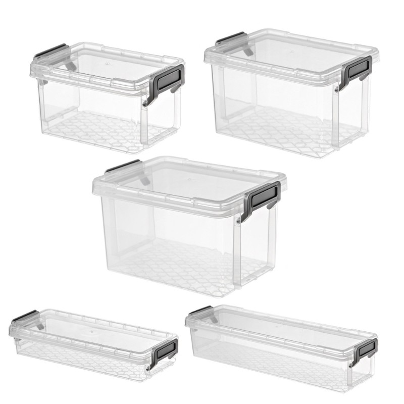 Storage Bins with Lids Clear Plastic Storage Containers Stackable Storage Box