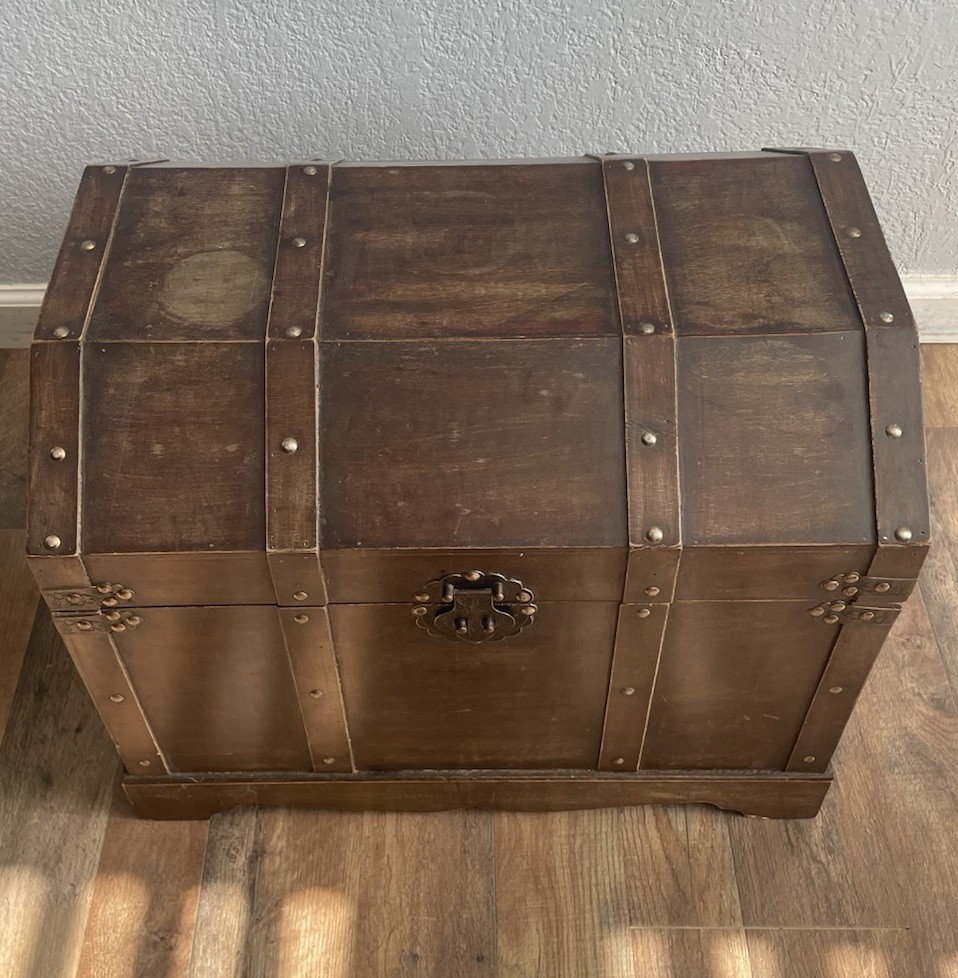 Antique Wooden Storage Chest Box