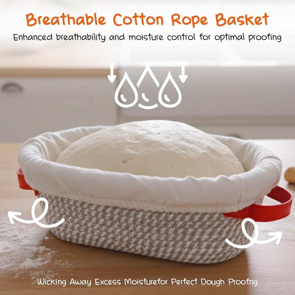 39PCS Sourdough Starter Kit Banneton Proofing Basket Set Bread Baking Tools