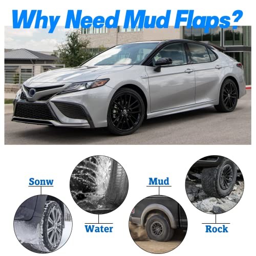 Mud Flaps Splash Guards 4PCS Front & Rear Side Mud Guards 2015-2017 Camry